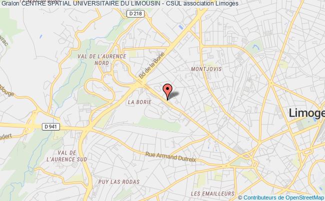 plan association Centre Spatial Universitaire Du Limousin - Csul Limoges