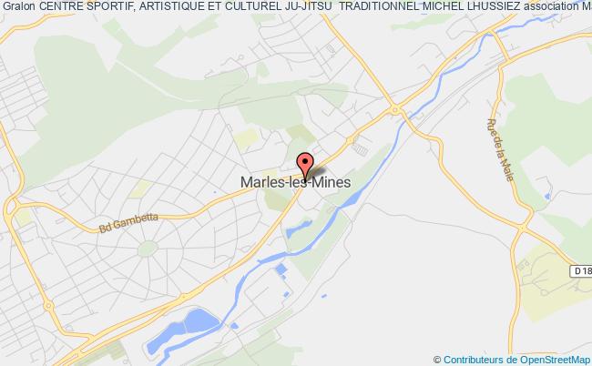 plan association Centre Sportif, Artistique Et Culturel Ju-jitsu  Traditionnel Michel Lhussiez Marles-les-Mines