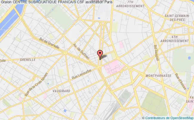 plan association Centre Subaquatique Francais Csf Paris 15e