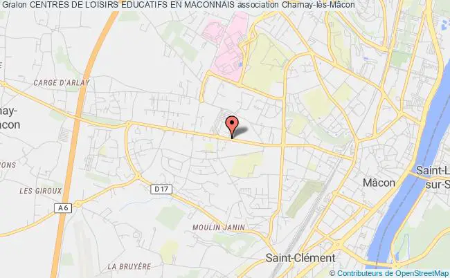 plan association Centres De Loisirs Educatifs En Maconnais Charnay-lès-Mâcon
