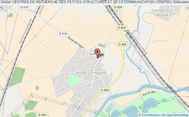 plan association Centres De Recherche Des Petites Structures Et De La Communication (crepsc) Annet-sur-Marne