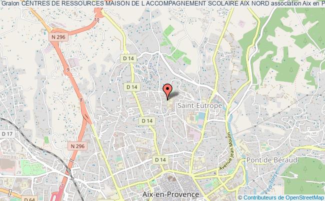 plan association Centres De Ressources Maison De L Accompagnement Scolaire Aix Nord Aix-en-Provence