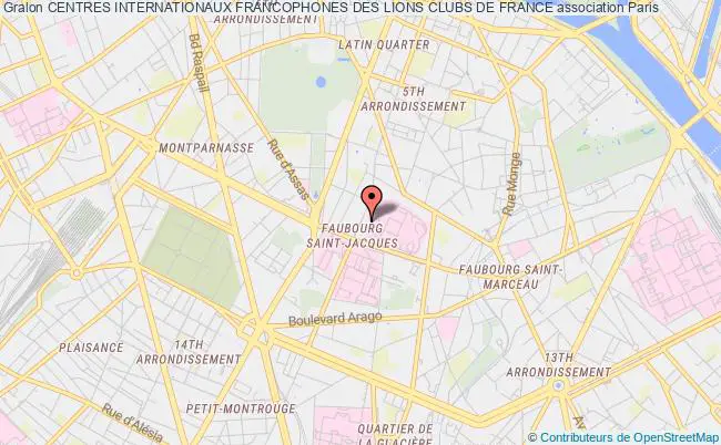 plan association Centres Internationaux Francophones Des Lions Clubs De France Paris