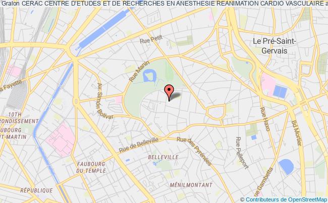 plan association Cerac Centre D'etudes Et De Recherches En Anesthesie Reanimation Cardio Vasculaire Paris