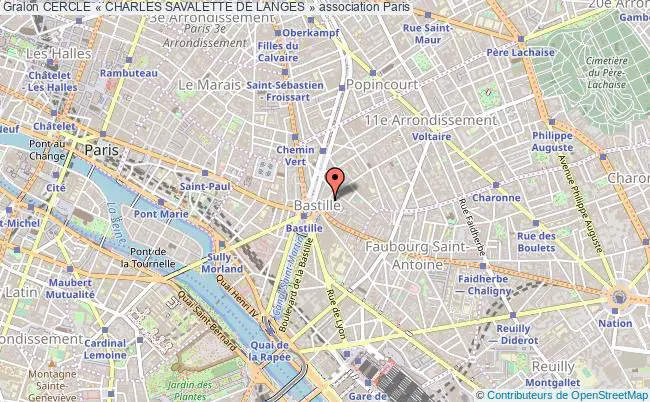 plan association Cercle « Charles Savalette De Langes » Paris