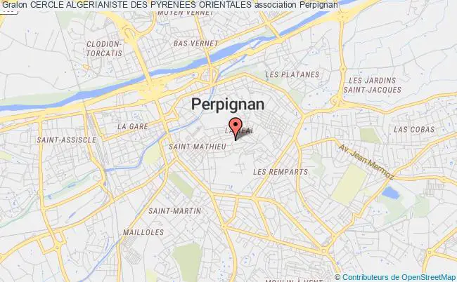 plan association Cercle Algerianiste Des Pyrenees Orientales Perpignan