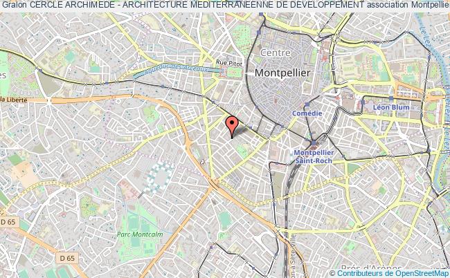 plan association Cercle Archimede - Architecture Mediterraneenne De Developpement Montpellier