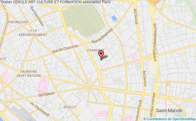 plan association Cercle Art Culture Et Formation Paris