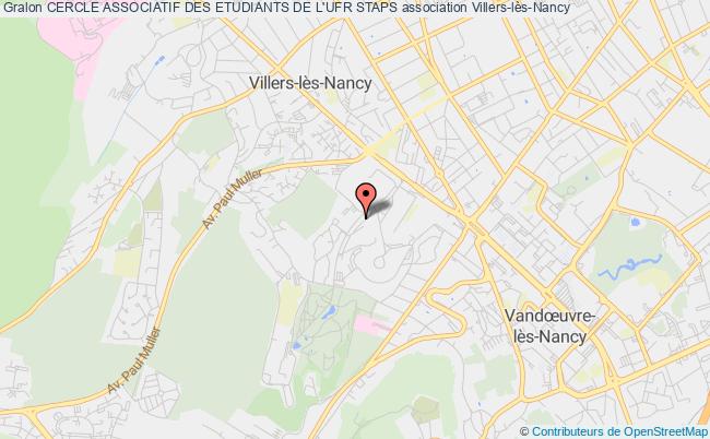 plan association Cercle Associatif Des Etudiants De L'ufr Staps Villers-lès-Nancy