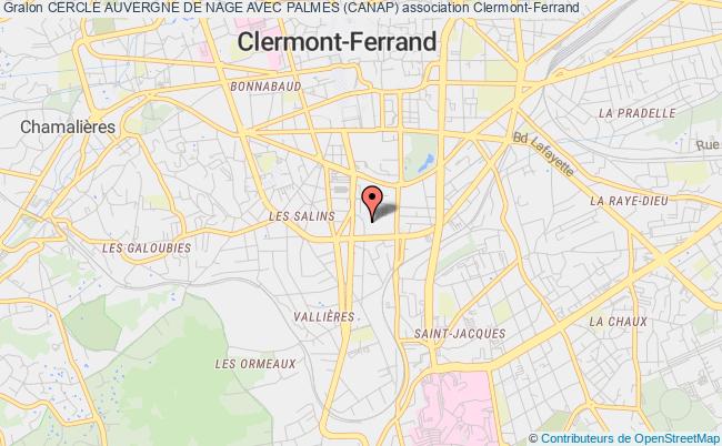 plan association Cercle Auvergne De Nage Avec Palmes (canap) Clermont-Ferrand