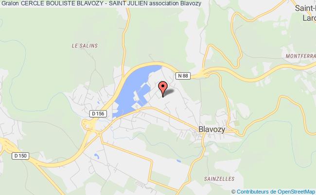 plan association Cercle Bouliste Blavozy - Saint Julien Blavozy