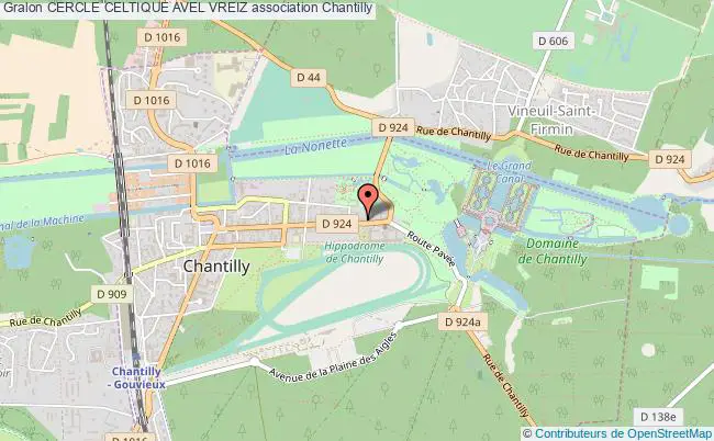 plan association Cercle Celtique Avel Vreiz Chantilly