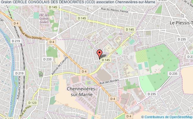 plan association Cercle Congolais Des DÉmocrates (ccd) Chennevières-sur-Marne