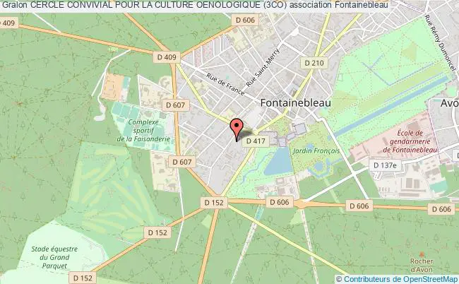 plan association Cercle Convivial Pour La Culture Oenologique (3co) Fontainebleau