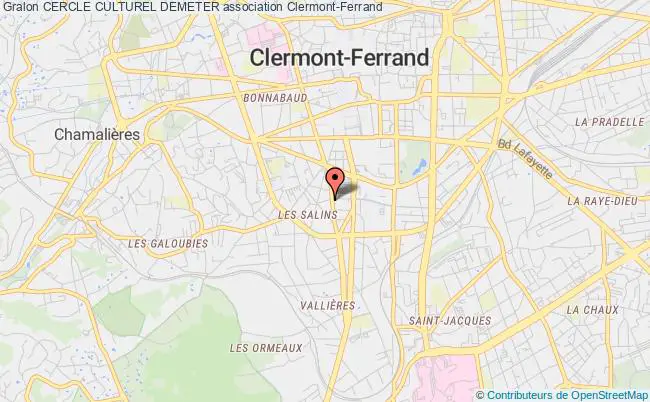 plan association Cercle Culturel Demeter Clermont-Ferrand