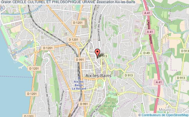 plan association Cercle Culturel Et Philosophique Uranie Aix-les-Bains