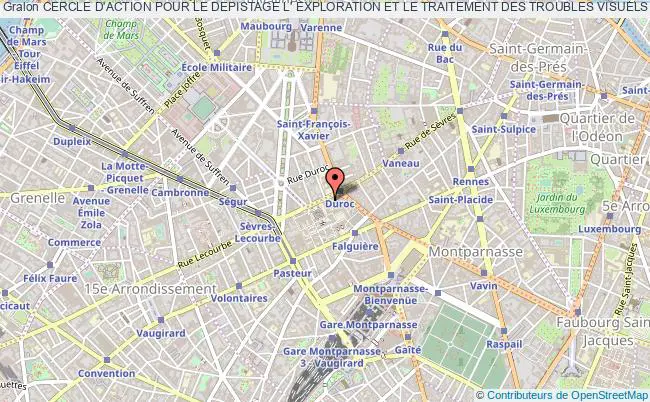 plan association Cercle D'action Pour Le Depistage L' Exploration Et Le Traitement Des Troubles Visuels (cadet) Paris 15e