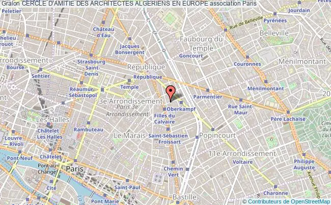 plan association Cercle D'amitie Des Architectes Algeriens En Europe Paris