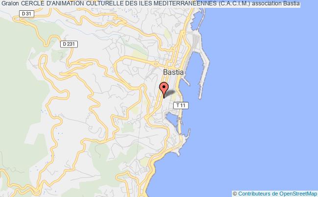 plan association Cercle D'animation Culturelle Des Iles Mediterraneennes (c.a.c.i.m.) Bastia