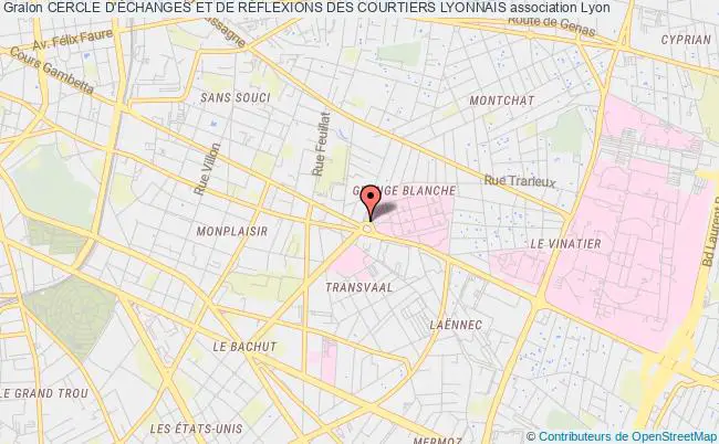 plan association Cercle D'Échanges Et De RÉflexions Des Courtiers Lyonnais Lyon