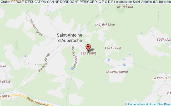 plan association Cercle D'education Canine Dordogne Perigord (c.e.c.d.p.) Saint-Antoine-d'Auberoche
