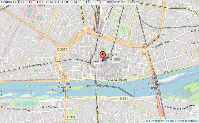 plan association Cercle D'etude Charles De Gaulle Du Loiret Orléans
