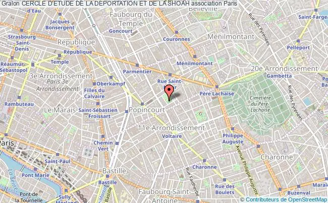 plan association Cercle D'etude De La Deportation Et De La Shoah Paris