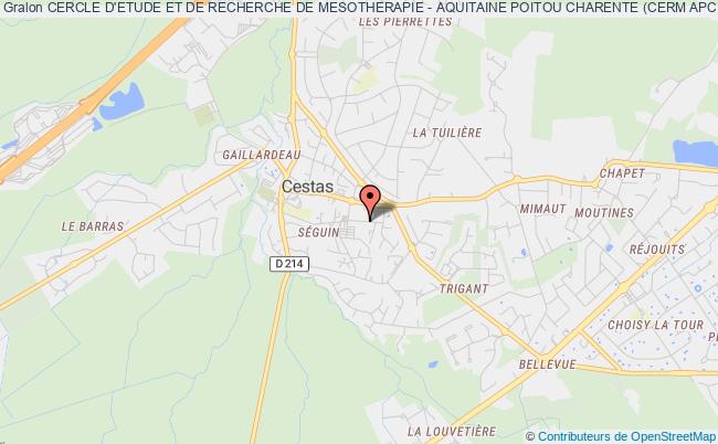plan association Cercle D'etude Et De Recherche De Mesotherapie - Aquitaine Poitou Charente (cerm Apc) Cestas