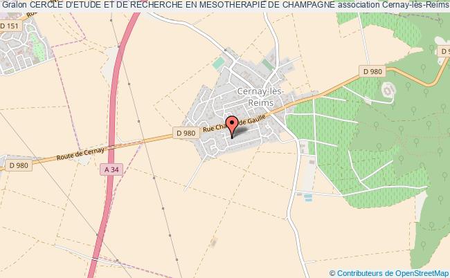 plan association Cercle D'etude Et De Recherche En Mesotherapie De Champagne Cernay-lès-Reims