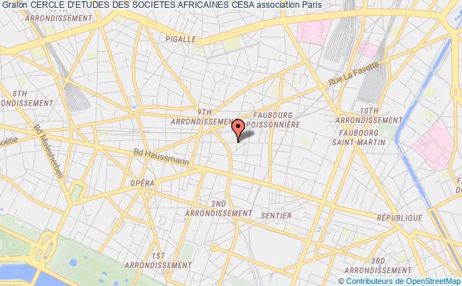 plan association Cercle D'etudes Des Societes Africaines Cesa Paris