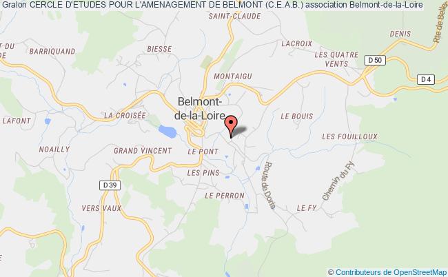 plan association Cercle D'etudes Pour L'amenagement De Belmont (c.e.a.b.) Belmont-de-la-Loire