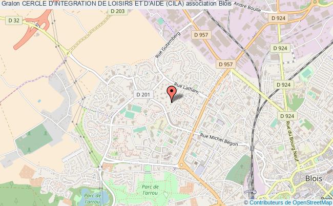 plan association Cercle D'integration De Loisirs Et D'aide (cila) Blois