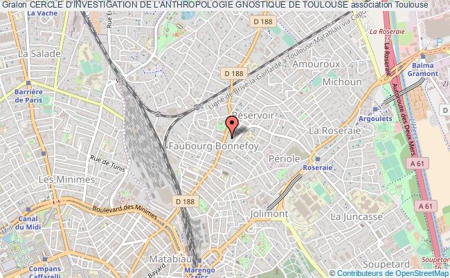 plan association Cercle D'investigation De L'anthropologie Gnostique De Toulouse Toulouse