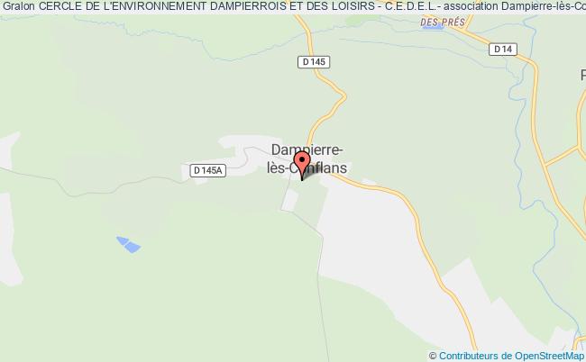 plan association Cercle De L'environnement Dampierrois Et Des Loisirs - C.e.d.e.l.- Dampierre-lès-Conflans