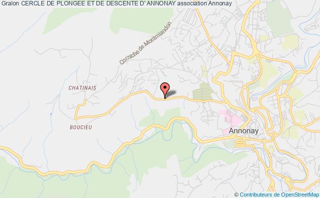 plan association Cercle De Plongee Et De Descente D' Annonay Annonay