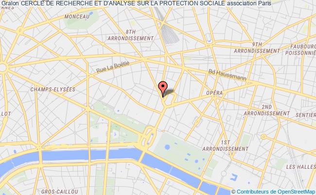 plan association Cercle De Recherche Et D'analyse Sur La Protection Sociale Paris