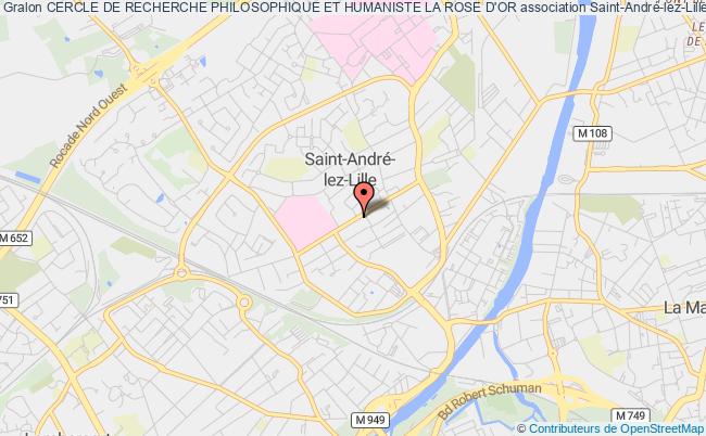 plan association Cercle De Recherche Philosophique Et Humaniste La Rose D'or Saint-André-lez-Lille