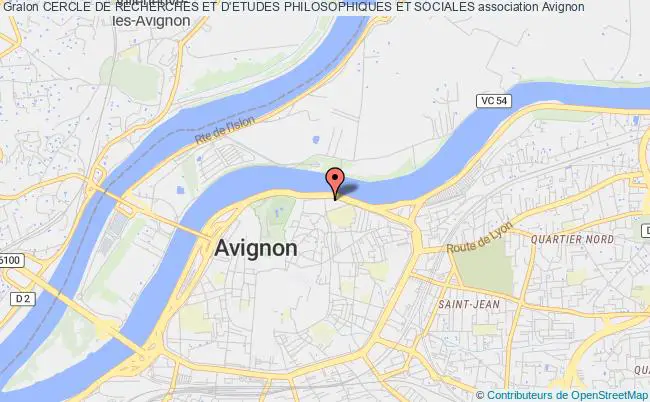 plan association Cercle De Recherches Et D'etudes Philosophiques Et Sociales Avignon
