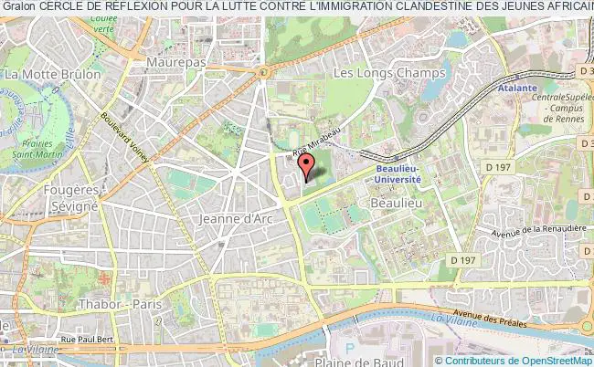plan association Cercle De RÉflexion Pour La Lutte Contre L'immigration Clandestine Des Jeunes Africains (cralicjae) Rennes