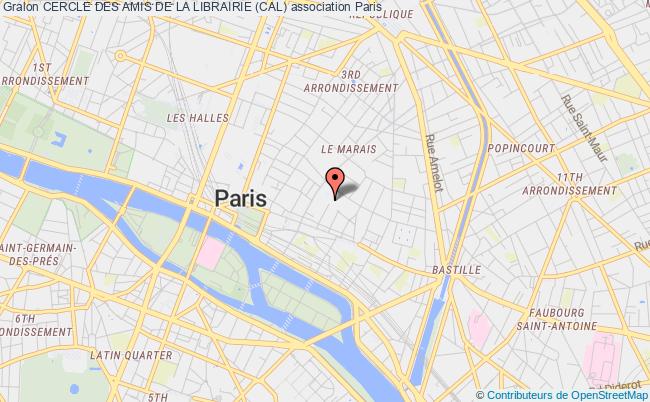 plan association Cercle Des Amis De La Librairie (cal) PARIS