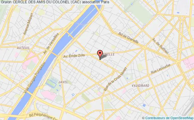 plan association Cercle Des Amis Du Colonel (cac) Paris