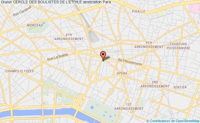 plan association Cercle Des Boulistes De L'etoile Paris