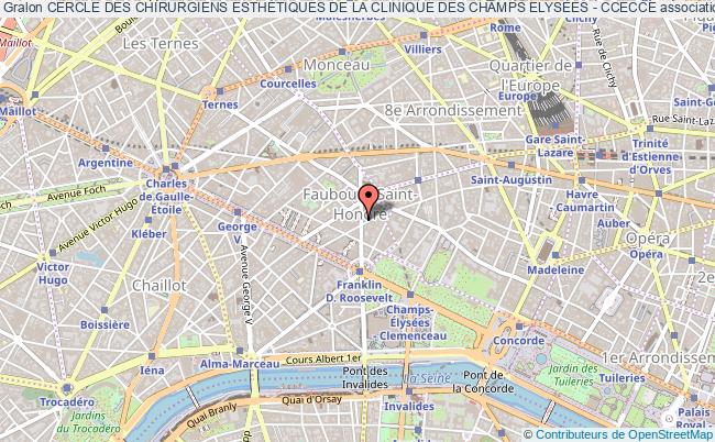 plan association Cercle Des Chirurgiens EsthÉtiques De La Clinique Des Champs Elysees - Ccecce Paris