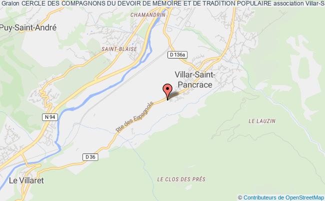 plan association Cercle Des Compagnons Du Devoir De MÉmoire Et De Tradition Populaire Villar-Saint-Pancrace