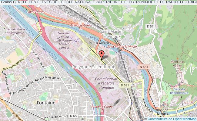 plan association Cercle Des Eleves De L'ecole Nationale Superieure D'electronique Et De Radioelectricite De Grenoble Grenoble