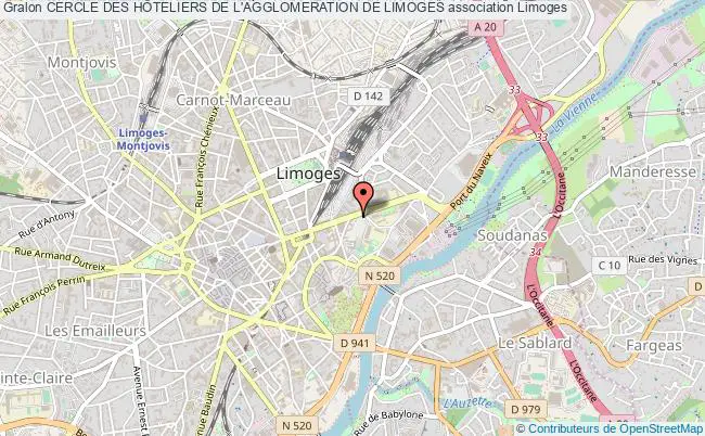 plan association Cercle Des HÔteliers De L'agglomeration De Limoges Limoges
