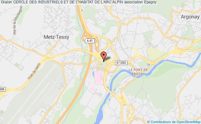 plan association Cercle Des Industriels Et De L'habitat De L'arc Alpin Metz-Tessy