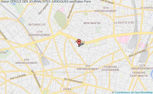plan association Cercle Des Journalistes Juridiques PARIS