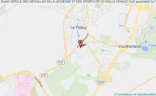 plan association Cercle Des Medailles De La Jeunesse Et Des Sports De La Vieille France Sud Le Thillay