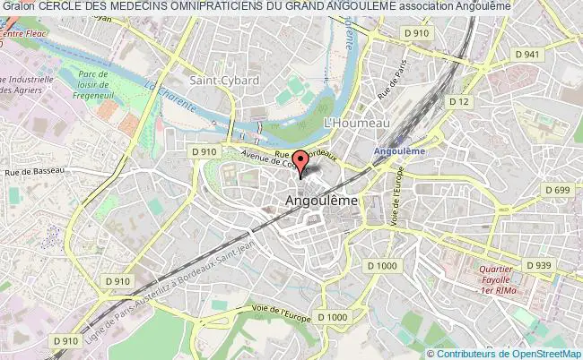 plan association Cercle Des Medecins Omnipraticiens Du Grand Angouleme Angoulême